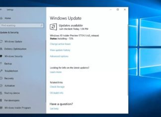 Windows 10 update page