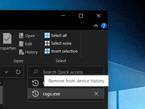 File Explorer search bar