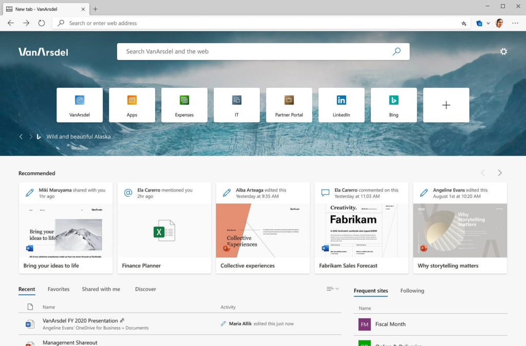 Microsoft Edge preview