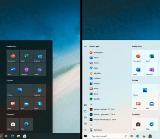 New Start menu
