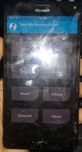 Lumia 950 with TWRP
