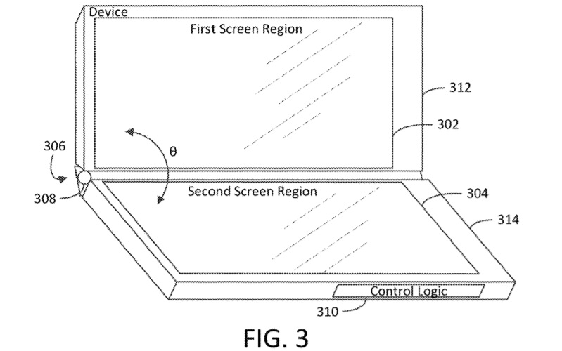 Three screen device