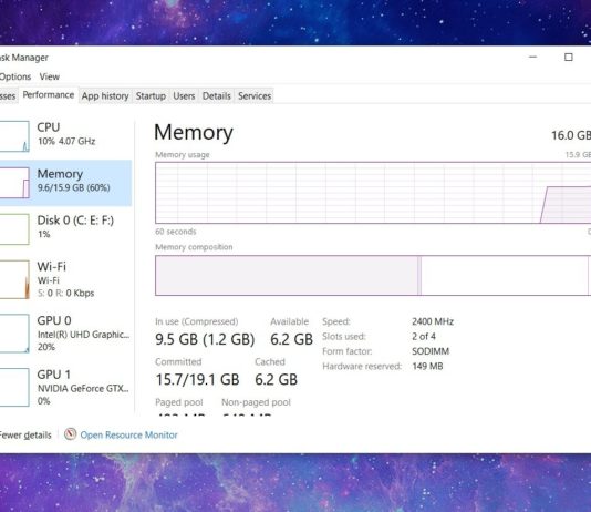Windows 10 Task Manager