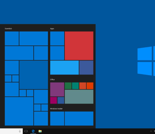 Windows 10 update Start menu