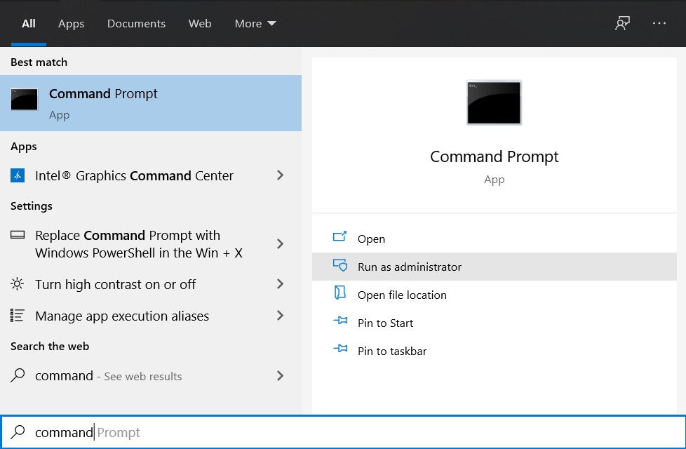 Command Prompt Search