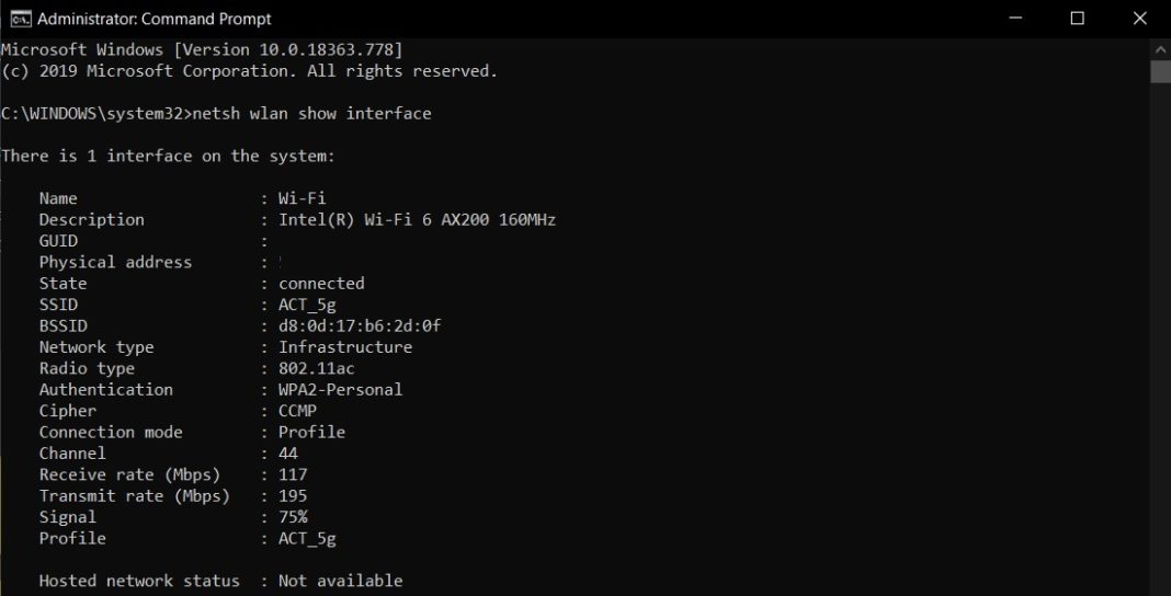 wifi signal strength test windows