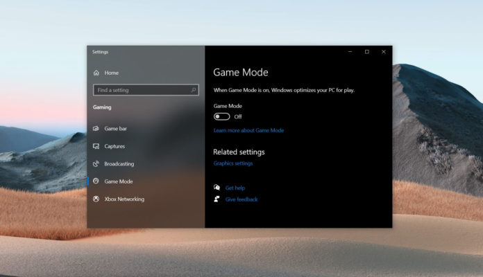 Windows 10 Game Mode