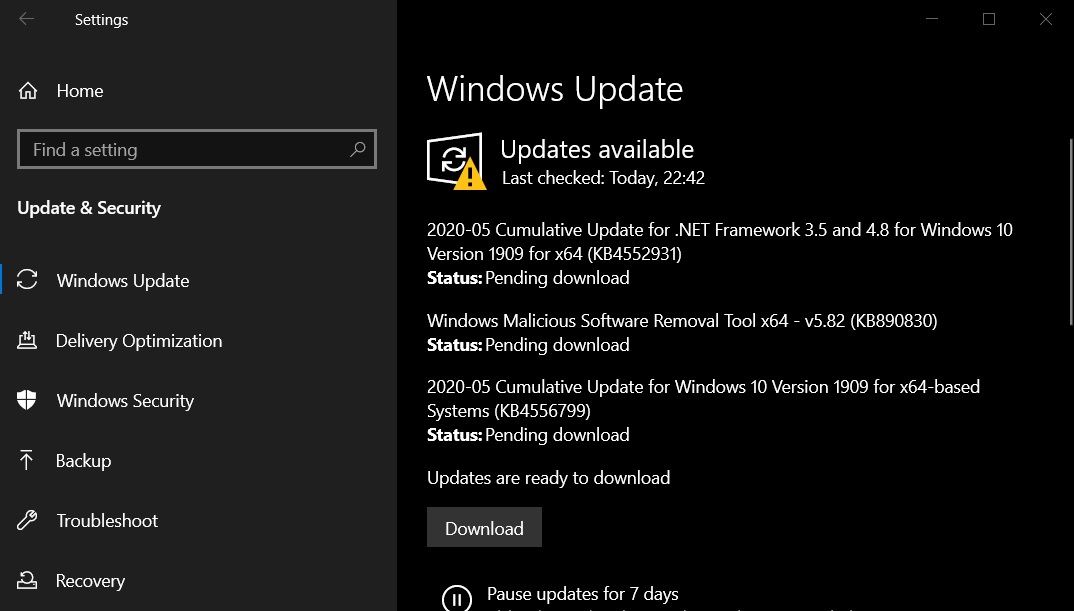 Windows 10 KB4556799