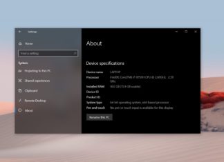 Windows 10 May 2020 Update system