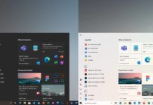 Windows 10 Start menu UI