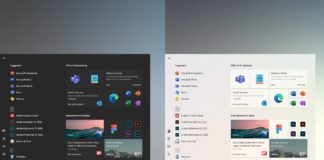 Windows 10 Start menu UI