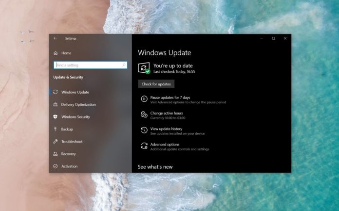 Windows 10 check for updates