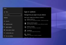 Windows 10 sign-in options