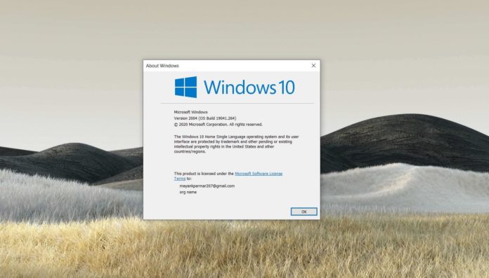 Windows 10 version 2004