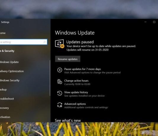 Windows Update page
