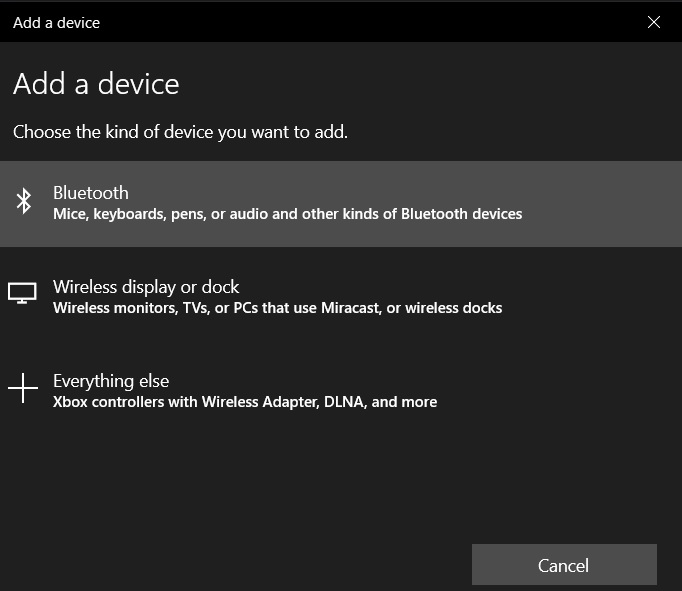 Add Bluetooth device