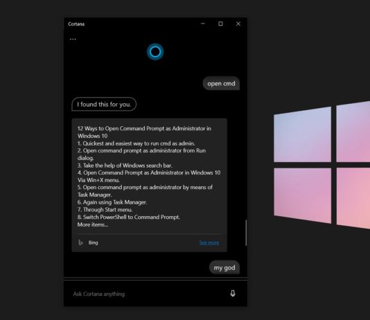 Cortana on Windows 10