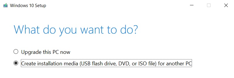 Create installation media