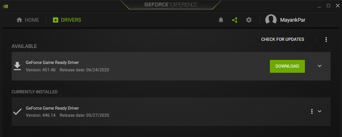 schedule download of geforce driver