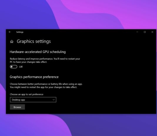 Hardware accelerated GPU sheduling