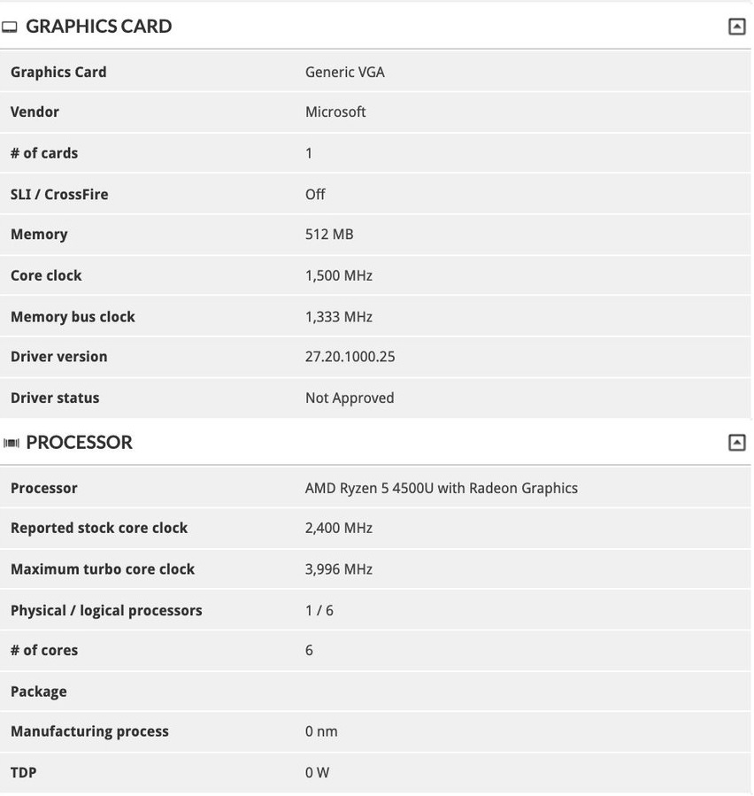 Surface Laptop 4 benchmark