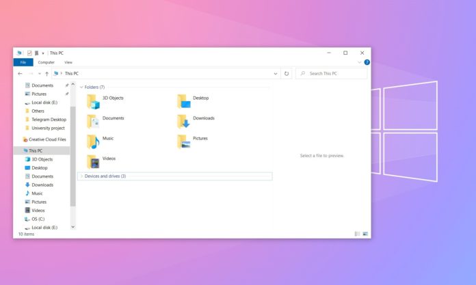 Windows 10 File Explorer