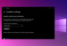Windows 10 Graphics settings