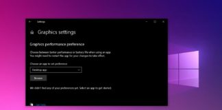 Windows 10 Graphics settings