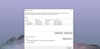 Windows 10 Optimize Drives