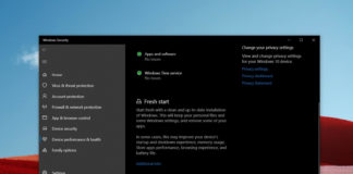 Windows 10 Security app