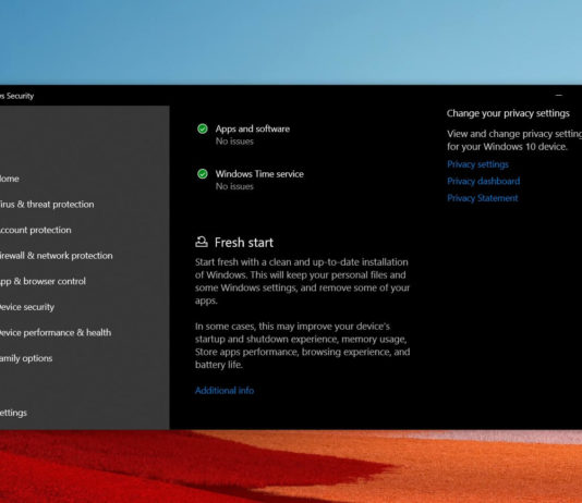 Windows 10 Security app