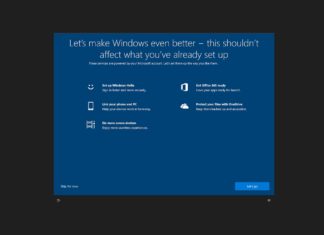 Windows 10 setup prompt