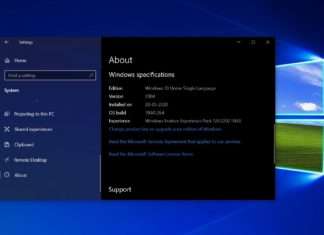 Windows 10 version 2004 update