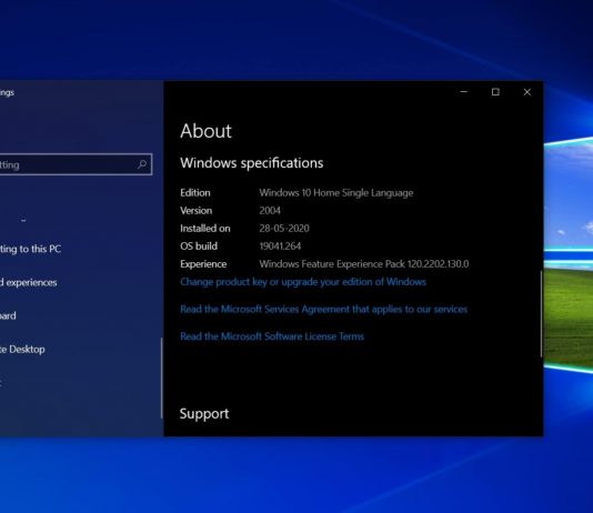 Windows 10 version 2004 update