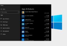 Windows apps and features