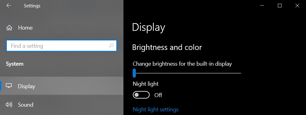 Display Settings