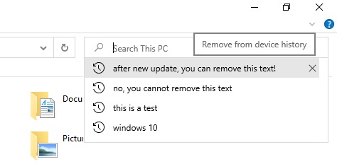 File Explorer remove option