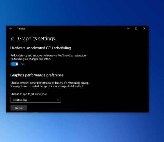 Hardware accelerated GPU scheduling