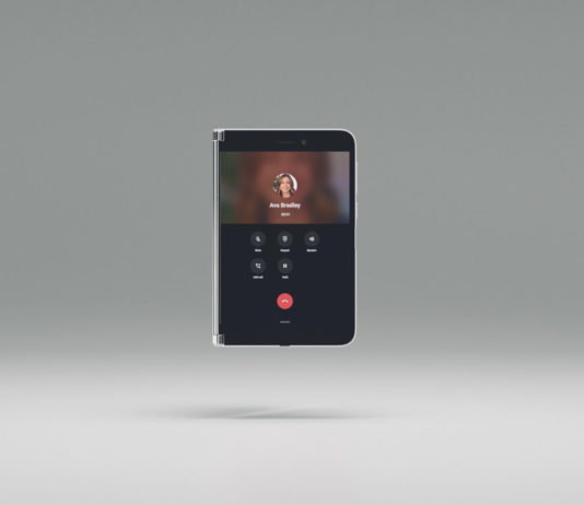 Surface Duo call screen