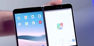 Surface Duo with Google Maps
