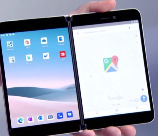 Surface Duo with Google Maps
