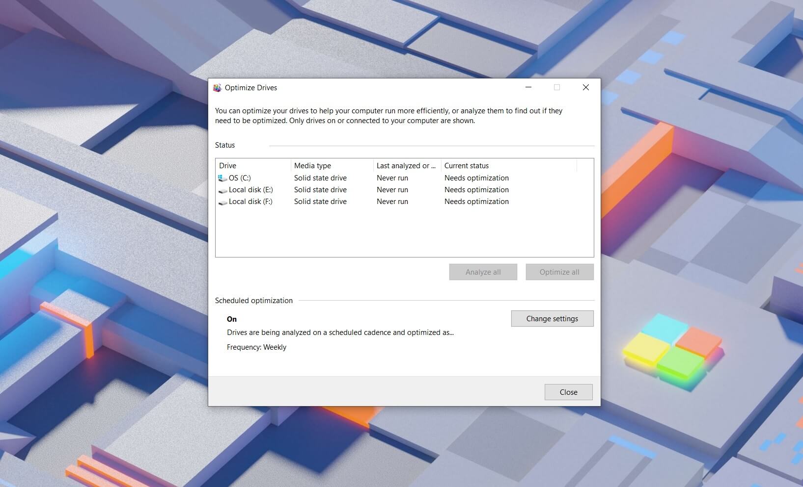 Windows 10 Defragment Tool