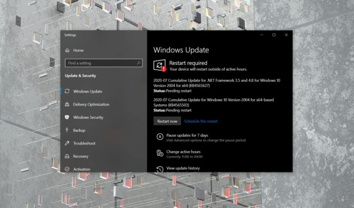 Windows 10 July 2020 Update