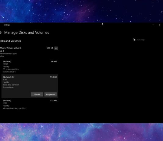 Windows 10 Modern Partition Tool