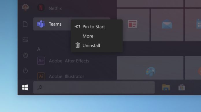 Windows 10 Start Menu curvy corners