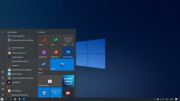 Windows 10 desktop screen