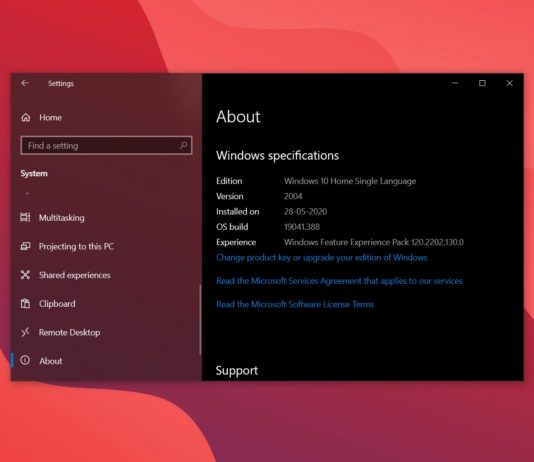 Windows 10 version 2004 upgrade