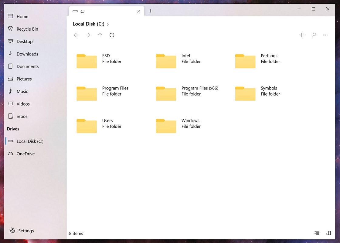 Files UWP Preview