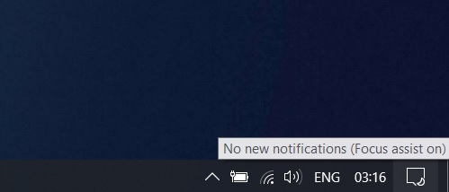 Focus assist no notifications