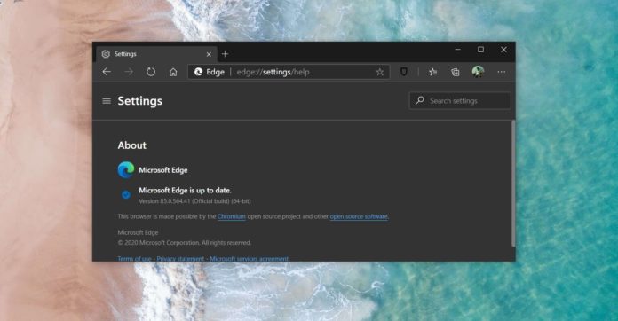 Microsoft Edge 85 update